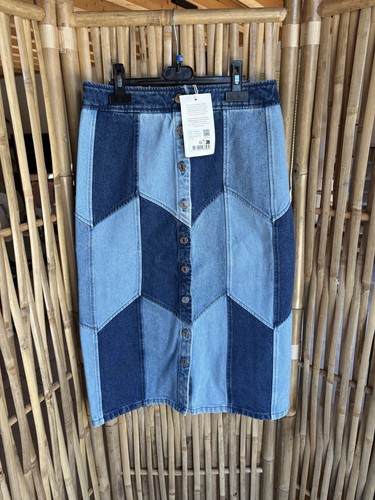 Sézane damen midi rock jeans - sézane,