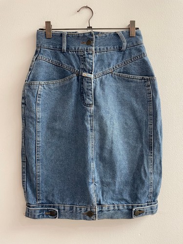 Vintage high waist denim - denim, skirt