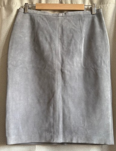 Bleistiftrock wildleder grau - wildleder,